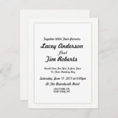 Einladung zur einfachen Einberufung von Monogramm- (Vorne/Hinten)