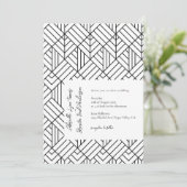 Einladung zur einfachen geometrischen Hochzeit (Stehend Vorderseite)