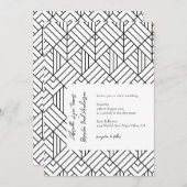 Einladung zur einfachen geometrischen Hochzeit (Vorne/Hinten)