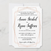 Einladung zur einfachen goldengeometrischen Hochze (Vorderseite)