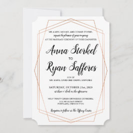 Einladung zur einfachen goldengeometrischen Hochze