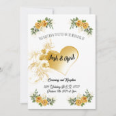 Einladung zur einfachen Goldhochzeit (Vorderseite)