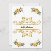 Einladung zur einfachen Goldhochzeit (Rückseite)