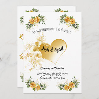 Einladung zur einfachen Goldhochzeit