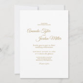 Einladung zur einfachen Goldkalligrafie (Vorderseite)