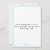 Einladung zur einfachen grauen Hochzeit (Rückseite)