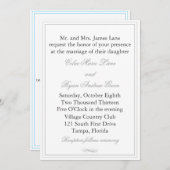 Einladung zur einfachen grauen Hochzeit (Vorne/Hinten)