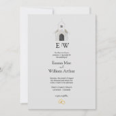 Einladung zur einfachen kirchlichen Hochzeit (Vorderseite)