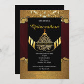 Einladung zur einfachen Quinceanera (Vorne/Hinten)