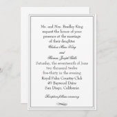 Einladung zur einfachen Schwarzen Grenze (Vorne/Hinten)