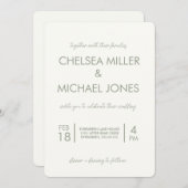 Einladung zur einfachen Texthochzeit (Vorne/Hinten)