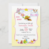 Einladung zur Einführung von Kindern, Mädchen (Vorderseite)