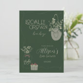 Einladung zur einheimischen Baby-Dusche (Stehend Vorderseite)