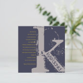 Einladung zur Einholung der ersten Bar Bat Mitzvah (Stehend Vorderseite)