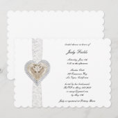 Einladung zur Einhorn- und Spitzendusche (Vorne/Hinten)