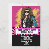 Einladung zur Einladung der 80er-Party-Karte (Vorderseite)