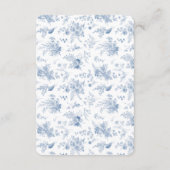 Einladung zur Einladung der Blue Toile Jouy Regist (Rückseite)