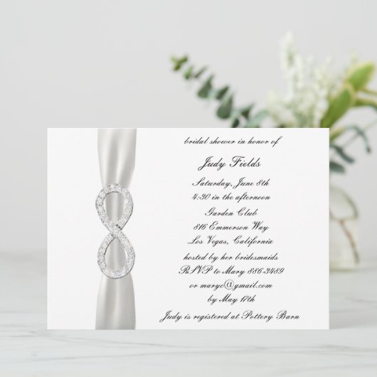 Einladung zur Einladung der Brautdusche von Infini (Stehend Vorderseite)