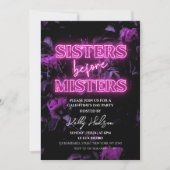 Einladung zur Einladung der rosa Neon Galentine (Vorderseite)