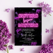 Einladung zur Einladung der rosa Neon Galentine