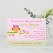 Einladung zur Einladung des Zweig-Babyduschers (Stehend Vorderseite)