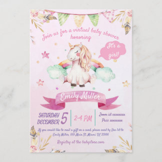 Einladung zur Einladung einer Aquarelldusche