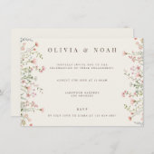 Einladung zur Einladung einer einfachen Boho-Wildb (Vorne/Hinten)