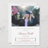 Einladung zur Einladung einer einfachen Foto-Gradu (Vorderseite)