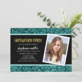 Einladung zur Einladung einer Foto-Graduationspart (Stehend Vorderseite)