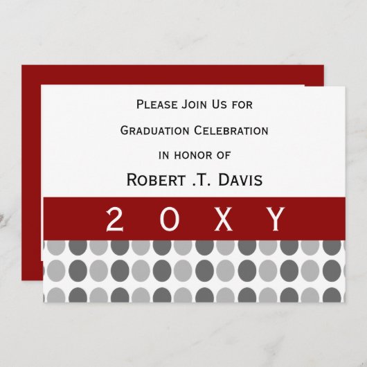 Einladung zur Einladung einer klassischen roten Gr (Vorne/Hinten)