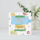 Einladung zur Einladung einer Niedlichen Vorschule (Stehend Vorderseite)