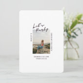 Einladung zur Einladung einer Single Foto Graduati (Stehend Vorderseite)