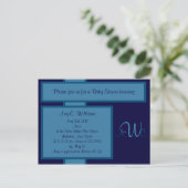 Einladung zur Einladung eines eleganten Monogram-D (Stehend Vorderseite)