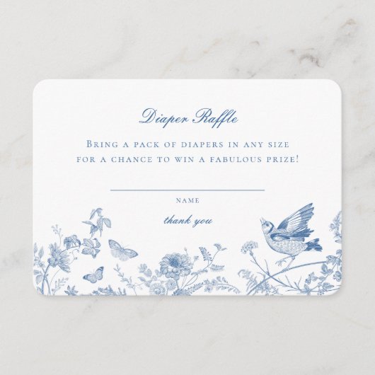 Einladung zur Einladung von Blue Toile De Jouy Dia (Vorderseite)