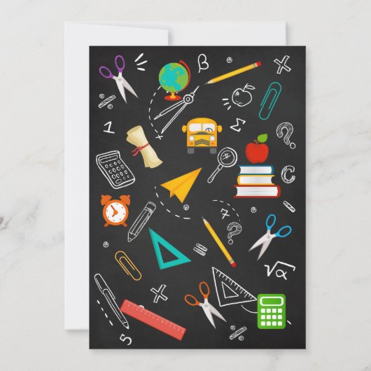 Einladung zur Einladung von Chalkboard-Karten vor (Rückseite)