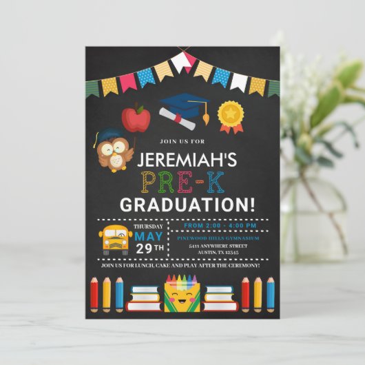 Einladung zur Einladung von Chalkboard-Karten vor (Stehend Vorderseite)