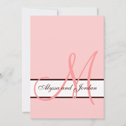 Einladung zur Einladung von Monogrammen Name Rosa (Vorderseite)