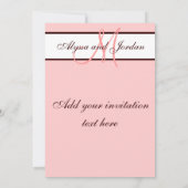 Einladung zur Einladung von Monogrammen Name Rosa (Rückseite)