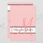 Einladung zur Einladung von Monogrammen Name Rosa (Vorne/Hinten)