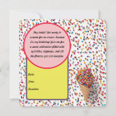 Einladung zur Einladung von personalisiertem Eiscr (Rückseite)