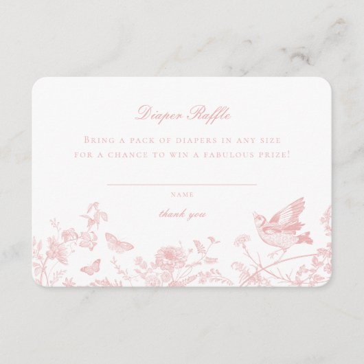 Einladung zur Einladung von Pink Toile De Jouy Dia (Vorderseite)