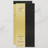 Einladung zur Einladung von Schwarzleder-Monogram- (Vorne/Hinten)