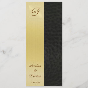 Einladung zur Einladung von Schwarzleder-Monogram-