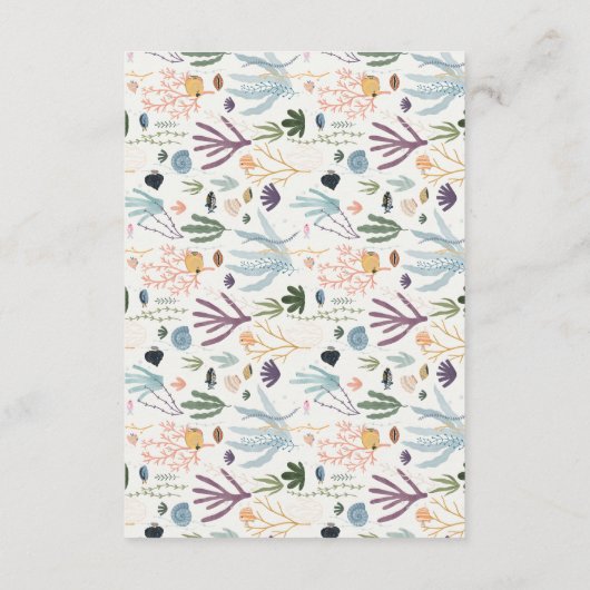 Einladung zur Einladung von Windeln im Meer (Rückseite)