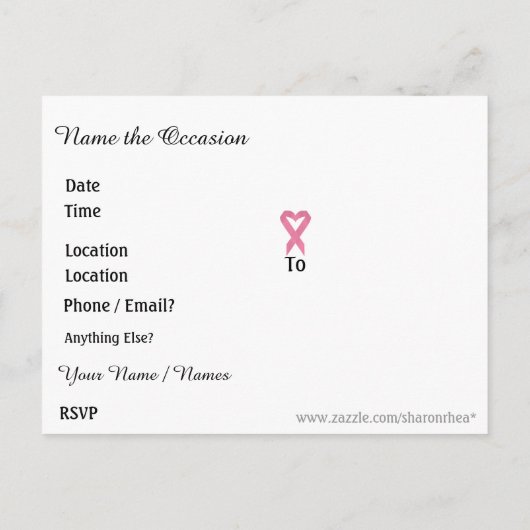 Einladung zur Einladung zur Krebserkrankung in Ros (Rückseite)