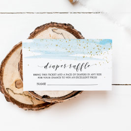 Einladung zur Einlage in Wasserfarbenblau-Windeln