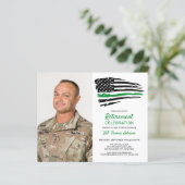 Einladung zur Einstellung des militärischen Fotos (Stehend Vorderseite)