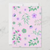 Einladung zur Einweihung der Girl Pink Baby Dusche (Rückseite)