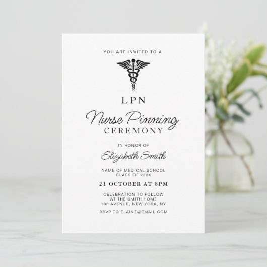 Einladung zur Einweihung einer modernen Krankensch (Stehend Vorderseite)