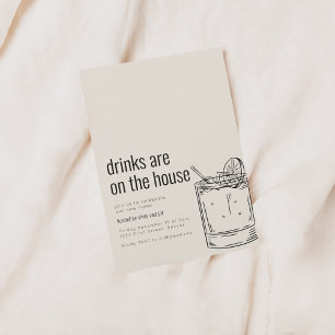 Einladung zur Einweihungsparty mit Cocktail